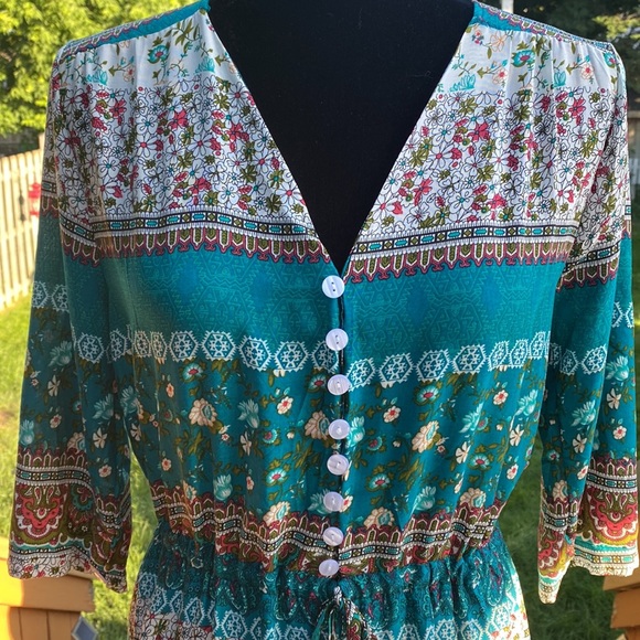 Summer Dress 100% Cotton size small - Picture 2 of 11